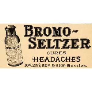  1909 Ad Emerson Drug Co Bromo Seltzer Cures Headaches 