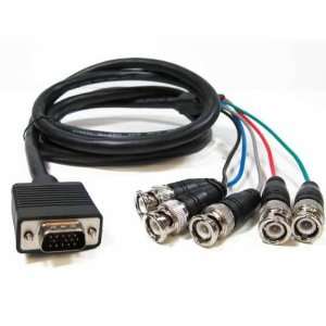  10ft HD15 VGA Male to 5 BNC Male Cable Electronics