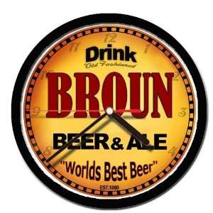  BROUN beer and ale cerveza wall clock 