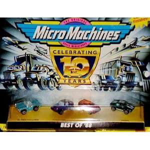 Micro Machines Best of 88 (four classic cars   62 t bird conv,porsche 
