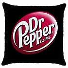 New Black Throw Pillow Case Dr Pepper Soda Logo
