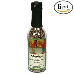 Melinas White Peppercorns, 3.25 Ounce Grocery & Gourmet Food