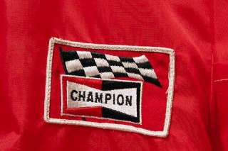 Vintage Swingster Indy Racing Champion Patch Cafe Red Jacket Nylon 