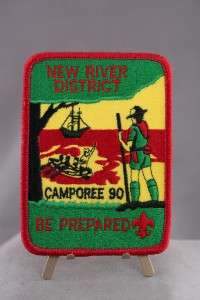 BSA Patch Boy Scout New River District Camporee 1990  