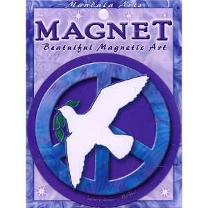   Peace Dove Round Flexible Magnet by Bryon Allen 