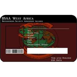  BSAA South America ID Card Resident Evil Custom Office 