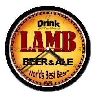  LAMB beer and ale cerveza wall clock 