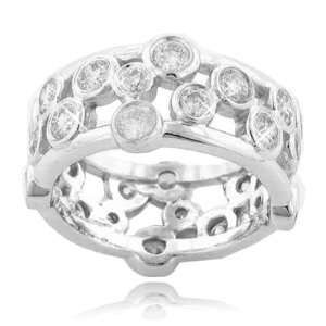  2.60ct. Womens Diamond Eternity bubble ring with round 