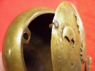Rare1689 Brass Puzzle Combination Lock Round Handmade Box Engraved 