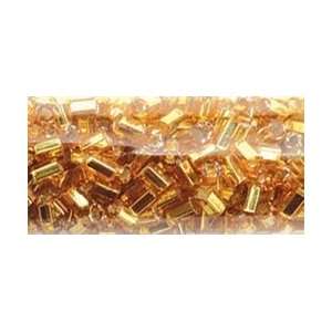 Mode Bugle 2 Cut Beads 5.5Tube 10/0 Light Amber Silver Lined; 6 Items 