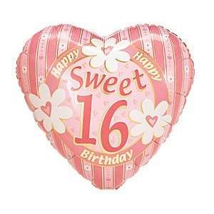  Sweet 16 Heart Birthday 9 Air Filled Cup & Stick Included 