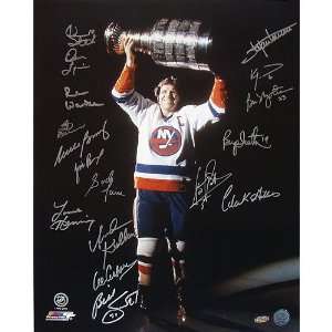  Dennis Potvin with Stanley Cup in the Dark 17 Signature 