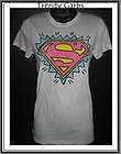 New Sweet & Sour Superman ivory girls tee t shirt XL