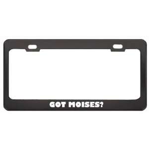 Got Moises? Girl Name Black Metal License Plate Frame Holder Border 