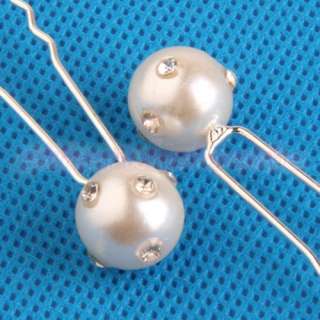 6x Faux Pearl Wedding Bridal Hairpins Hair Pin Ivory  