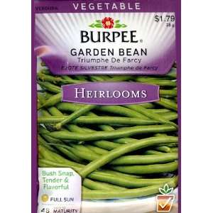  Burpee 61788 Heirloom Bean Triomphe de Farcy Seed Packet 