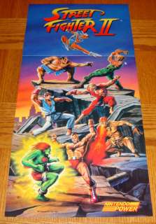  Street Fighter II SNES Collector Poster 22 1/2 x 11 Nintendo Super 