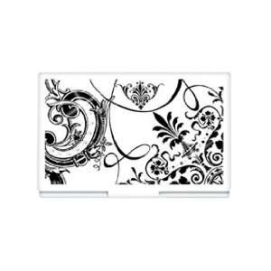 Chic Glam Naturale Black Paisly Design Business Card Case Holder with 