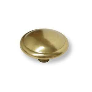    Satin Brass Button Knob 1 1/4 HRT K 78 T