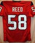 Brooks Reed Autographed Texans Red Jersey w/TriStar COA