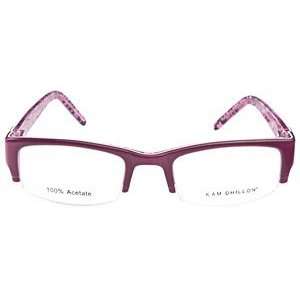   3015 Purple Berry Semi Rimless Eyeglasses
