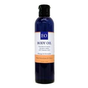  EO BodyOil for Massage & Moisture, Rose Geranium & Citrus 