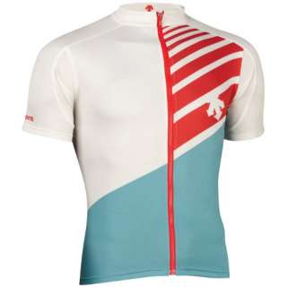 NEW DESCENTE HORSE THEIF JERSEY MENS ROAD BIKE CYCLING WHITE / BLUE 
