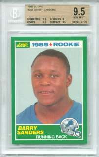 1989 Score Barry Sanders Rookie Graded BGS 9.5 *26  