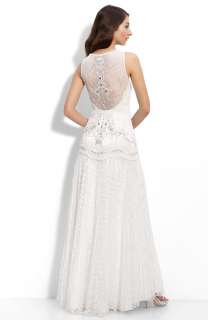 NEW SUE WONG Drop Waist Lace WEDDING DRESS GOWN 6 $548  