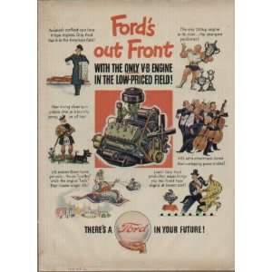com Fords out Front With the only V 8 Engine in the Low Priced Field 