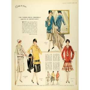  1926 Print McCalls Flapper Fashion Dressmaking Parisian 