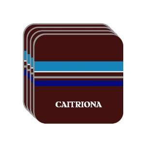 Personal Name Gift   CAITRIONA Set of 4 Mini Mousepad Coasters (blue 