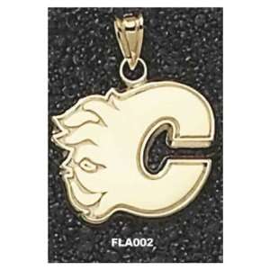  14Kt Gold Calgary Flames C Logo 5/8