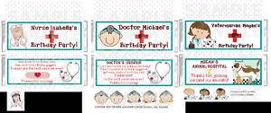 NURSE DOCTOR VET candy bar wrappers BIRTHDAY PARTY GIFT  