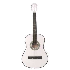 38 Inch Acoustic Guitar   White