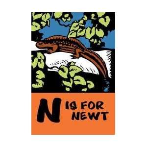  N is for Newt 12x18 Giclee on canvas