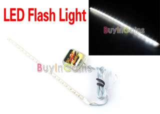 Car Motorcycle Flexible LED Strobe Flash Strip White Light Lamp 