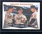 1960 Topps #230 Mound Magicians Burdette, Spahn PSA 7