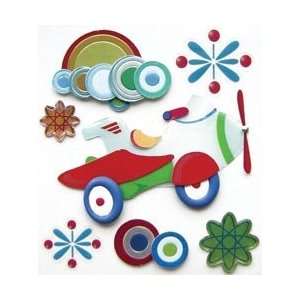   Boutique Dimensional Stickers Aero Plane SPJB 589; 3 Items/Order