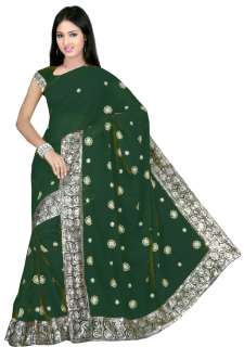 Bollywood Partywear Sequin Embroidery Sari Saree Bellydance Curtain 