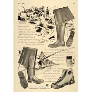   Ad Fishing Boots Stream King Wading Mackintosh Art   Original Print Ad