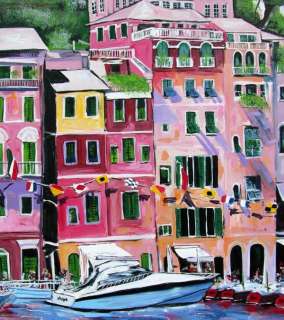   ITALY Original 5ft Art PAINTING DAN BYL Collector Signed Canvas  