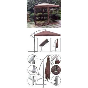  9 Outdoor Cantilever Umbrella Mosquito Net Tan Patio 