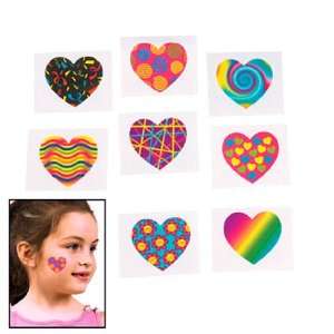  Funky Heart Temporary Tattoos (6 dz) Toys & Games