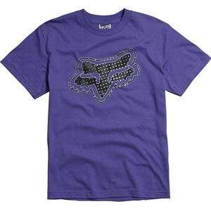  Fox Racing Youth Ride T Shirt   Youth Medium/Purple 