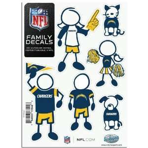  San Diego Chargers Nfl Family Car Decal Set (Small 