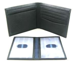 Nautica Stern Black Leather Passcase Wallet  