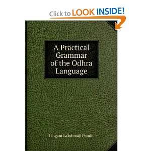   Grammar of the Odhra Language Lingam Lakshmaji Pandit Books
