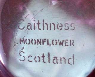 CAITHNESS SCOTLAND GLASS PAPERWEIGHT MOONFLOWER D47033  