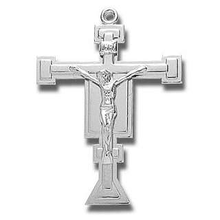 De plata esterlina de Cimabue de crucifijo cadena 24 encajonada
